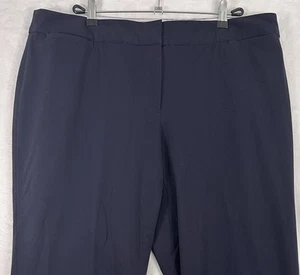 Liz Claiborne Dress Pants Audra 18 Short 18S Navy Blue Classic Career Womens - Picture 1 of 7