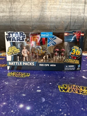 星球大战 - Mos Espa Arena 3.75 英寸战斗包沃尔玛独家 2012 孩之宝全新!!! — 第 1/4 张图片