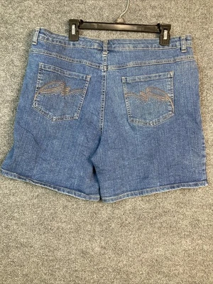 Pantalones Cortos Vaqueros Kim Rogers Mujer Talla 16 Lavado Medio 7" Entrepierna Azul Usados en Excelente Condición Foto 1 de 4