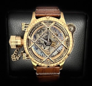 Invicta Russian Diver Swiss Mechanical Skeleton Dial Rose Gold Plated 50mm 14628 - Picture 1 of 19