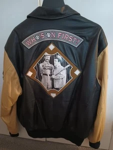 Baseball Vintage & Rare Abbott & Costello Who's On First, Large Bomber Jacket - Picture 1 of 2