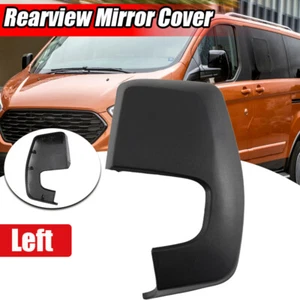 Left Rear View Mirro Cover Cap Matte Black For Ford Transit Custom 2012-2023 . - Imagen 1 de 14