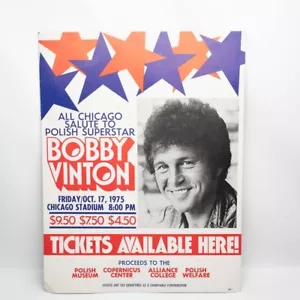 Vintage Bobby Vinton Chicago Stadium Konzert Poster 1975 - Bild 1 von 10