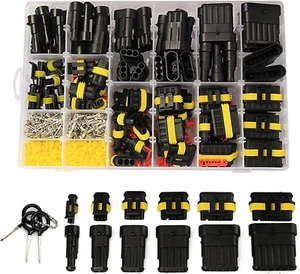 708Pcs 43 Kits Waterproof Automotive Electrical Connector Terminals 1/2/3/4/5/6 - Picture 1 of 11