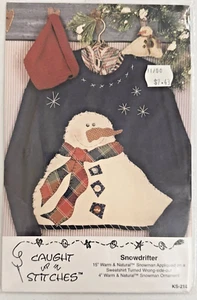 Snowdrifter Sweatshirt Applique Craft Pattern by Caught Up in Stitches KS-218 - Picture 1 of 2