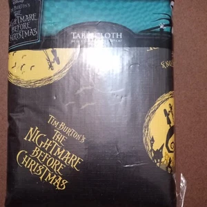 Nightmare Before Christmas Vinyl Tablecloth 60in X 102in  - Picture 1 of 5