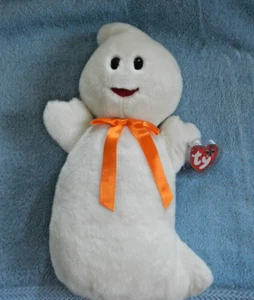 VINTAGE - SPOOKY (13.25") - THE FRIENDLY GHOST - TY BEANIE BUDDY - ACTUAL PHOTO - Picture 1 of 7