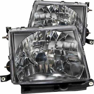 Conjunto de lámpara de faros de cristal negro ANZO 121139 para Toyota Tacoma 1997-2000 Foto 1 de 4
