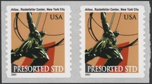 2003 US. Scott #3770. (10c) Atlas "2003" Date. Coil Pair. MNH - Picture 1 of 1