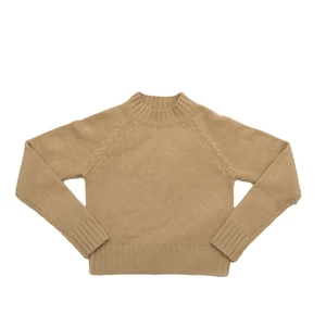 Vince Cashmere Mock Neck Crew Sweater Midweight Saddle Tan Size S; NWT$345 - Picture 1 of 8