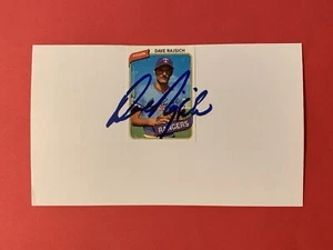 DAVE RAJSICH Signed TX RANGERS/YANKEES/TOYO CARP 3x5 Index Card Autograph Auto - Picture 1 of 1