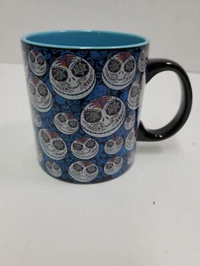 Disney Nightmare Before Christmas 20 oz Mug Sugar Skull Jack Black Blue Large  - Picture 1 of 4