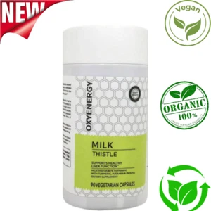 MILK THISTLE 80% SILYMAIN + 90 Vegan Capsules | Liver Support & Detox Formula - Picture 1 of 12