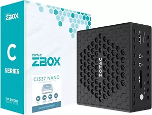 ZOTAC ZBOX CI337 Nano Fanless Silent Mini PC Intel Processor N100, Intel UHD Gra - Picture 1 of 12
