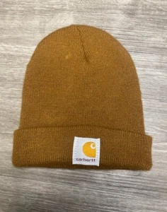 Carhartt Youth Beanie Hat One Size Brown Classic Acrylic Kids Knit Hat C88905 - Picture 1 of 3