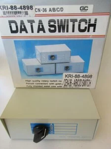Centronix 36 pin DATA ROTARY SWITCH BOX ABCD computer stampante monitor porta 4 vie - Foto 1 di 1
