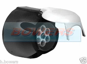 12S 7 Pin Caravan Car Trailer Towing Electrics Supplementary Grey Plug Socket - Picture 1 of 1