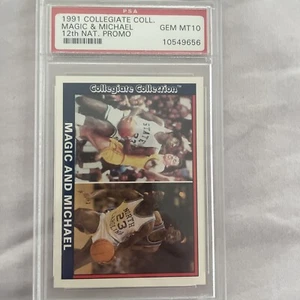 1991 Collegiate Collection Micheal Jordan And Magic Johnson - Picture 1 of 3