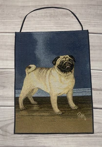 "Tapiz para perro Linda Picken Pug 13"" x 18"" decoración colgante de pared" - Imagen 1 de 4