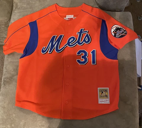 Mike Piazza New York Mets Mitchell And Ness 2004 BP Jersey Size 48 (XL) $130 Cover