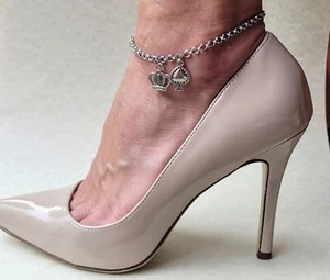 Queen of Spades anklet bracelet QofS, snowbunny, hotwife, cuckold lifestyle wife - Picture 1 of 4