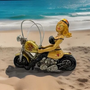 Goldie The Biker Babe Wine Bottle Holder Display (Bottle Not Included) - Picture 1 of 7