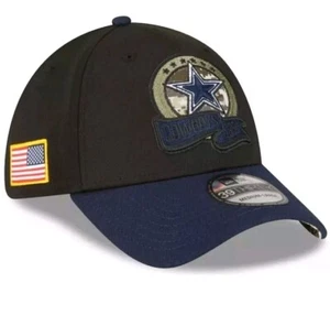 Dallas Cowboys New Era NFL Salute To Service 39THIRTY Flex Fit Hat On Field M/L - Picture 1 of 11