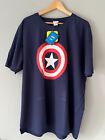 Avengers Captain America T-Shirt Mens Size 2XL Navy XXL