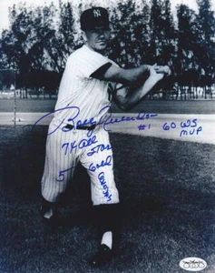 Pegatina JSA con foto firmada ""60 WS MVP, 74 ALL STAR"" 8X10 B&W - Imagen 1 de 1