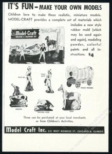 1948 Model Craft Wild West model set illustrated vintage print ad - Picture 1 of 7