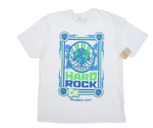Hard Rock Atlantic City Save The Planet 2024 Graphic T-Shirt Soft Cotton Mens L - Picture 1 of 9