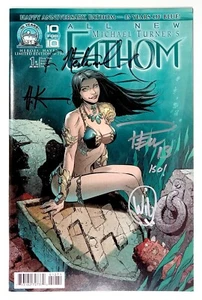 Fathom #1 Heroes Haven 4X Signed Konat/Pelletier/Kordos/Quintana COA 2013 Aspen - Picture 1 of 3