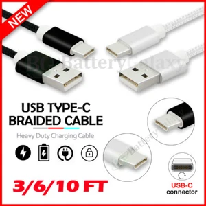 USB-A to USB-C Cable Male Type-C Cable Cord Fast Charger Charging Data Sync - Picture 1 of 29