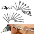 Comprehensive Wood Carving Tool Set 20Pcs High Speed Steel Drill Bits And Burrs