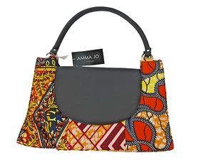 Amma Jo Womens Signature Handbag Craft African Print Design Multicolor New - Picture 1 of 6