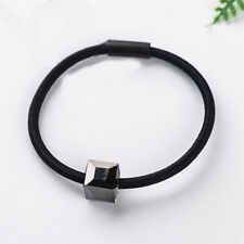 1Pcs Simple Solid Color Single Crystal Elastic Hair Bands Hair Ring Rubber Bands