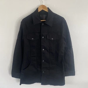 Graziosa giacca denim verde uomo jeans nero medio con bottoni mod Ska Oasis - Foto 1 di 14