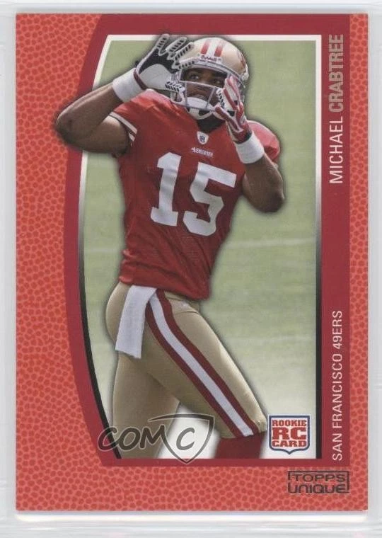 2009 Topps Unique Red Premier /799 Michael Crabtree #180 Rookie RC - Image 1 of 2