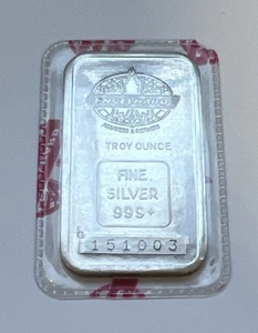 Engelhard 1 Feinunze 0,999+ Feinsilberbarren Maple Leaf Punze versiegelt Vintage - Bild 1 von 4
