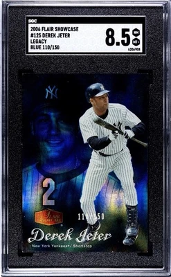 Derek Jeter 2006 Flair Showcase #125 Field Box Legacy Blue/150 SGC 8,5 Yankees Foto 1 de 2