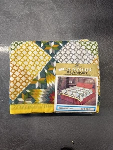 Coperta Multicolore Cannone Terrazzo Vintage Nuovo Vecchio Stock - Foto 1 di 5