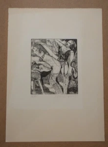 Heinz Stangl Erotische Radierung Ex.84/100  Ungerahmt - Bild 1 von 4