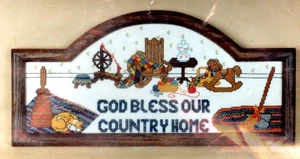 God Bless Our Country Home - Kit punto croce di Kappie Originals - NUOVO - Foto 1 di 3