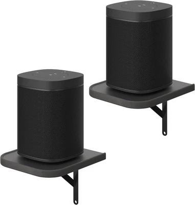 AREAJD Set of 2 Universal Small Rear Speaker Wall Mount Shelf Surround Sound Speaker St