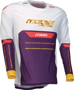 Moose Alpha One Jersey Men XS White Purple Red Yellow Long Sleeve - Picture 1 of 3