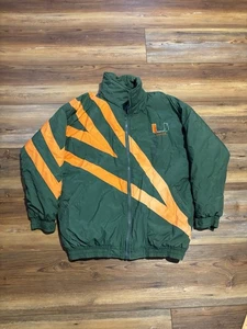 Giacca a vento vintage anni 90 Univeristy Of Miami Hurricanes taglia XL leggera dissolvenza - Foto 1 di 7
