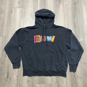 Nike Miami Heat Vice City Uomo XL Pullover Felpa Nero - Foto 1 di 4