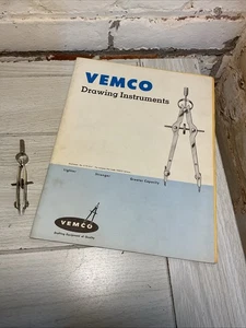 Vtg Vemco Drawing Instrument Compass And Manual Copyright 1956 - Picture 1 of 9