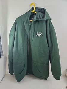 New York Jets Para Hombres Talla 5XL ~ Ropa NFL ~ Verde ~ Cremallera Completa ~ Chaqueta/Sudadera con Capucha - Imagen 1 de 4