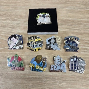 Doctor Who Metal Pin Badges 2009 BBC Rare X9 Daleks Ice Warrior Cyberman Bundle - Picture 1 of 14